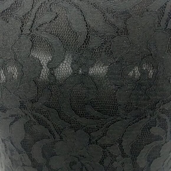 Laundry by Shelli Segal Black Floral Lace Shift Dress Size 2 - Picture 2 of 6